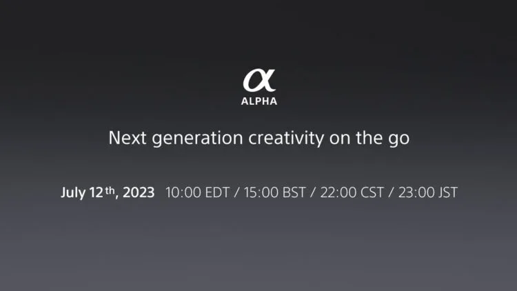 Sony Alpha announcement tomorrow