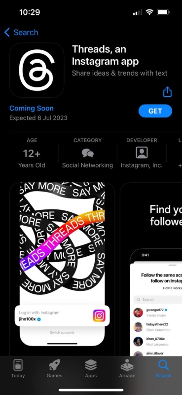 Threads, an Instagram app launch date on iPhone