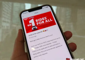 airasia ride rm1 payung rahmah