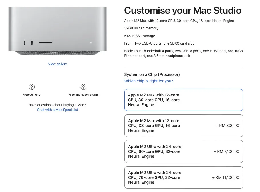 apple mac studio m2 max ultra