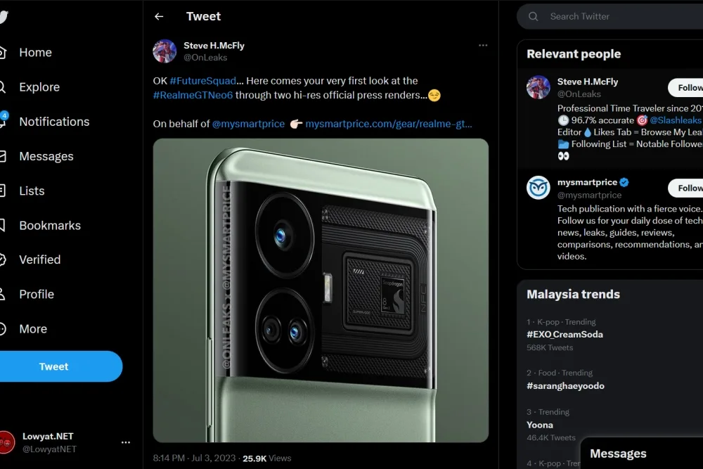 realme GT Neo 6 OnLeaks