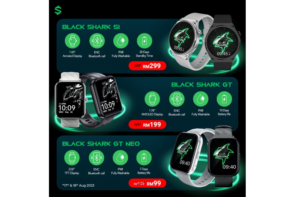 Black Shark smartwatch features