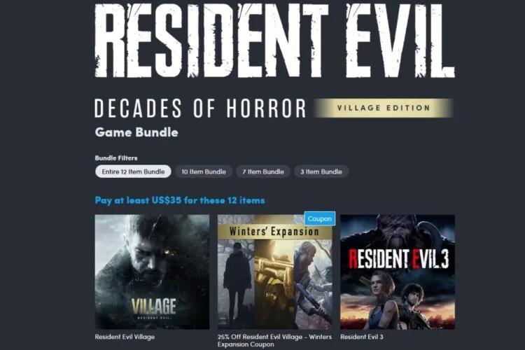 Humble Bundle Decades of Horror Resident Evil