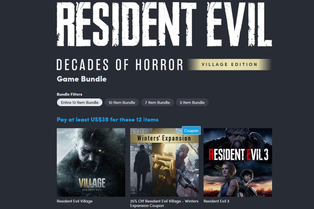 Resident Evil Decades of Horror Bundle is available now at Humble