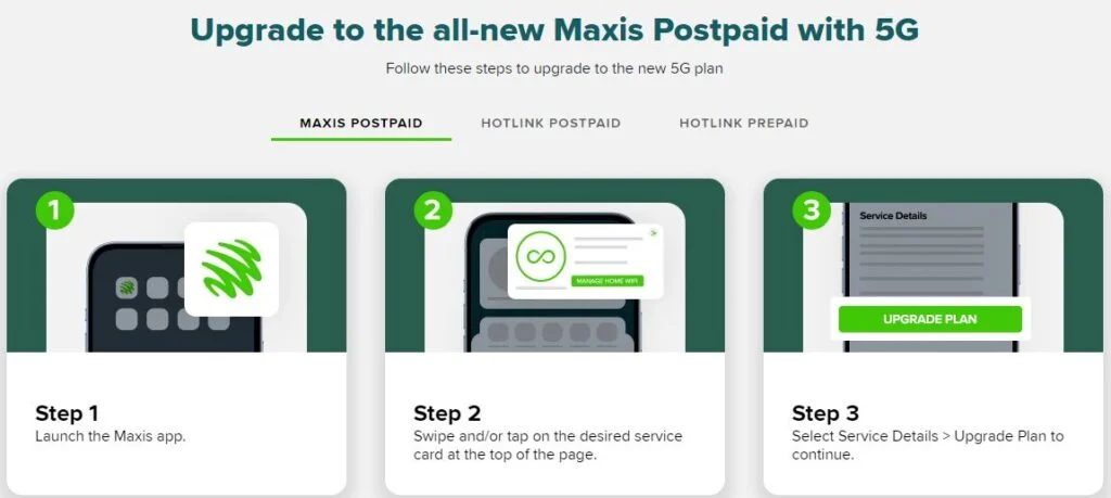 Maxis upgrade steps