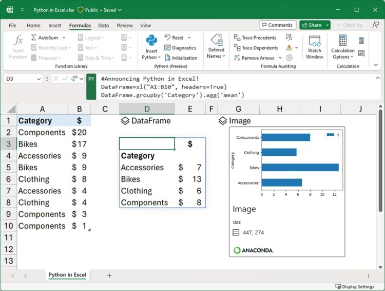 Python in Excel