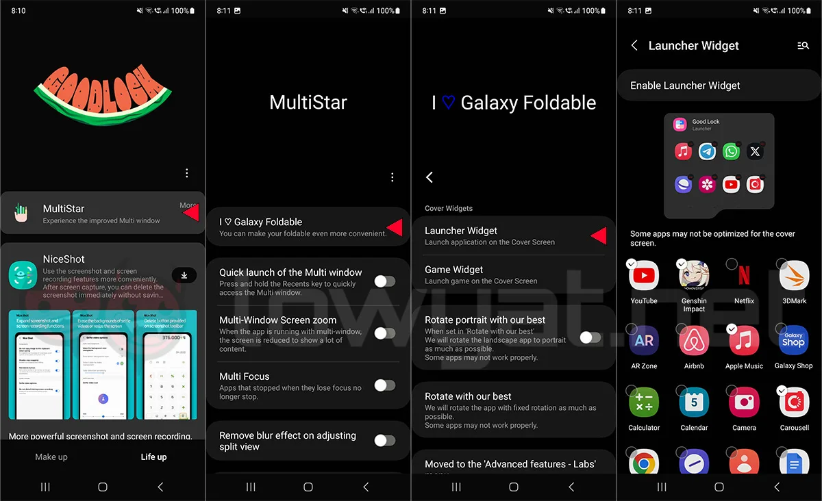 Samsung Galaxy Z Flip5 Good Lock feature
