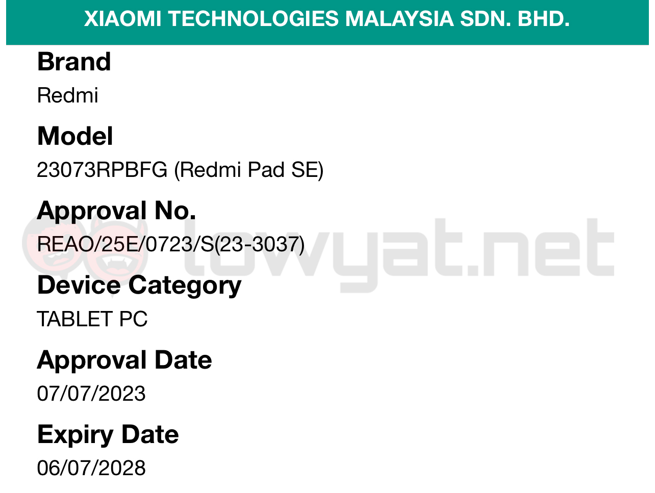 redmi pad se sirim