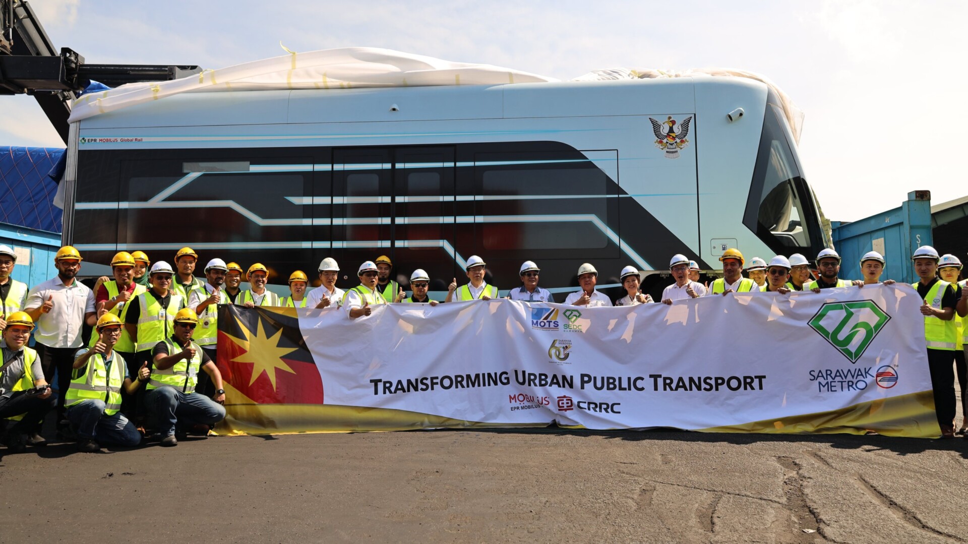 sarawak kuching tram art autonomous rail transit