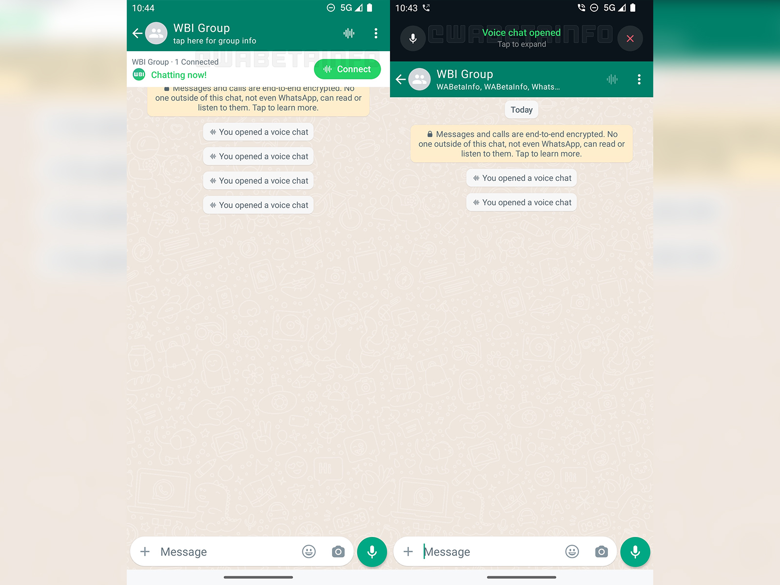 whatsapp group voice chat