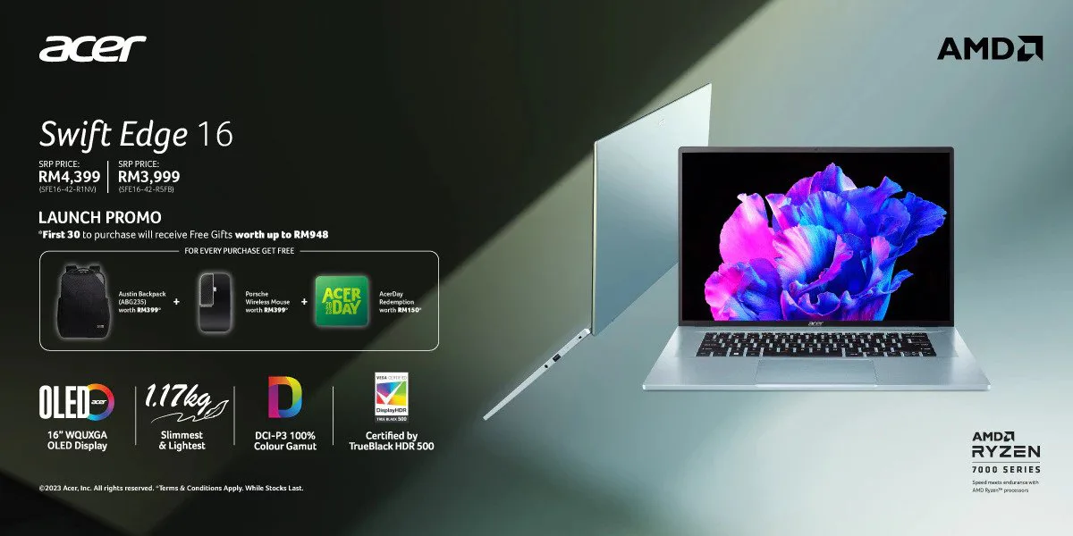 Acer Swift Edge 16 Aspire S Malaysia price