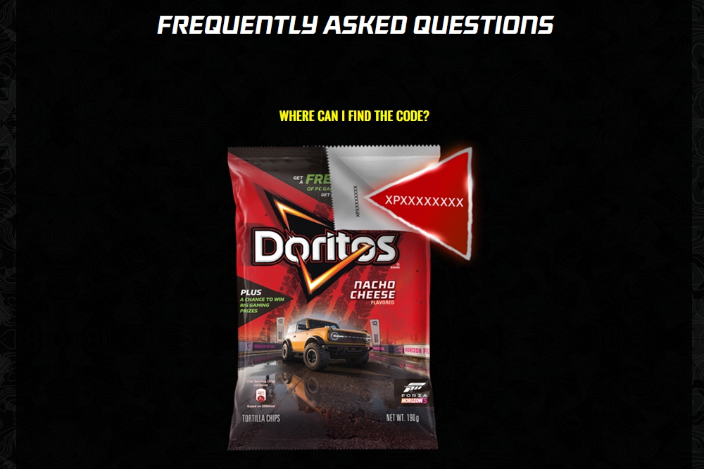 Doritos Xbox Promo code location