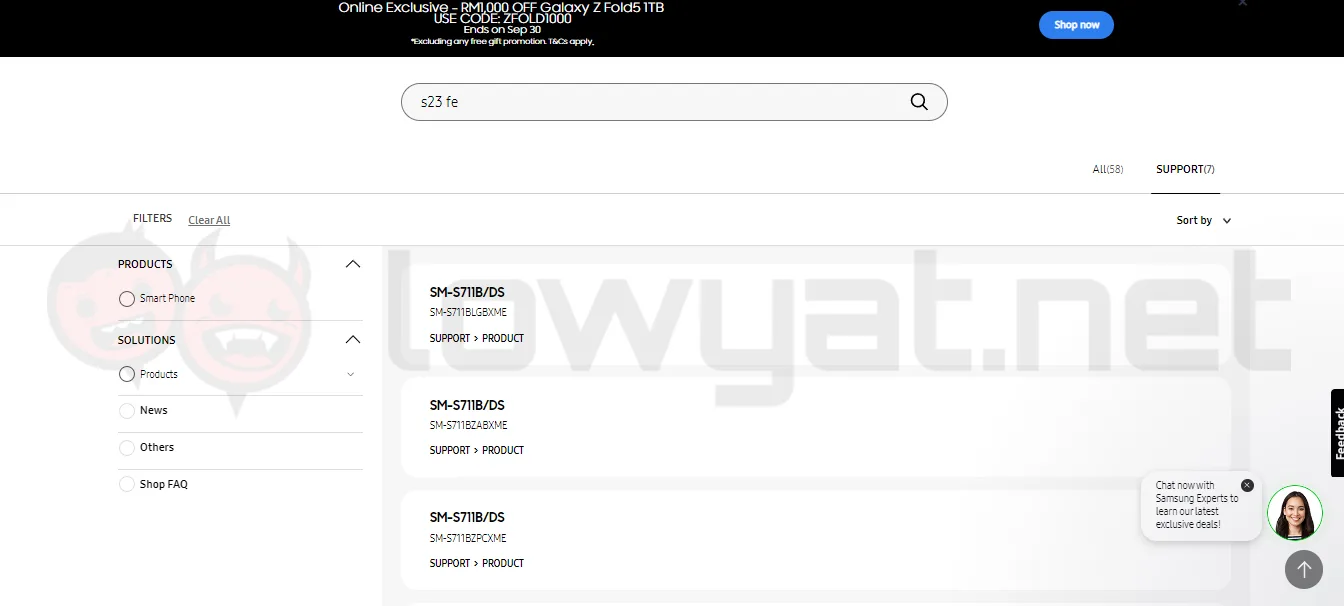 Samsung Galaxy S23 FE colourways leak