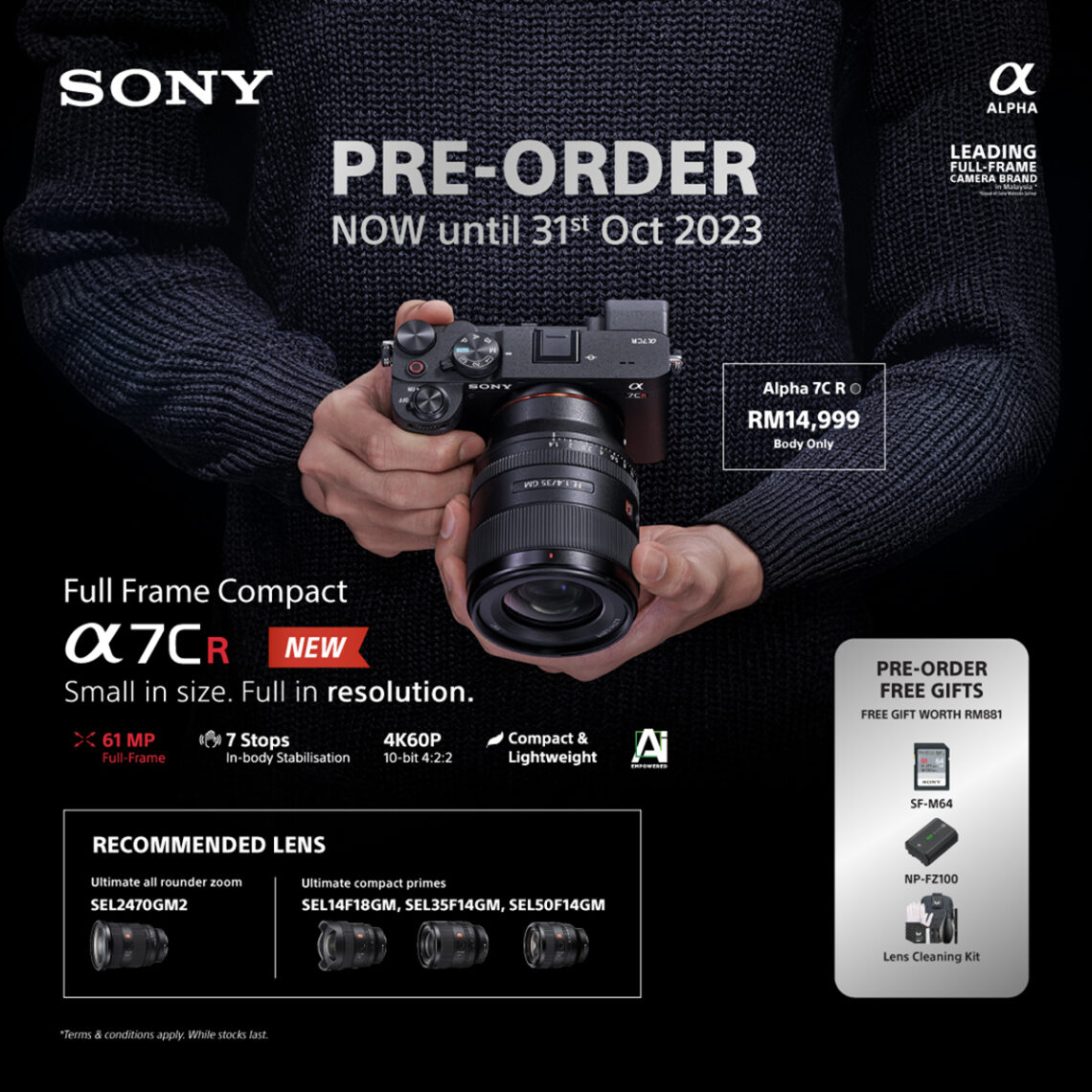 Sony Reveals Alpha 7C II and 7CR Pricing; Starts From RM10,499 - Lowyat.NET