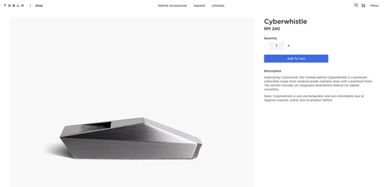 Tesla Shop Malaysia opens Cyberwhistle
