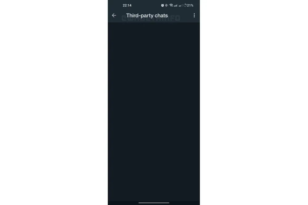 WhatsApp third-party chats