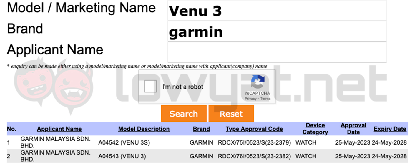Garmin Venu 3 and Venu 3S seen in new SIRIM filings -  News