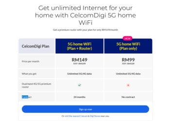 CelcomDigi 5G Home WiFi no contract