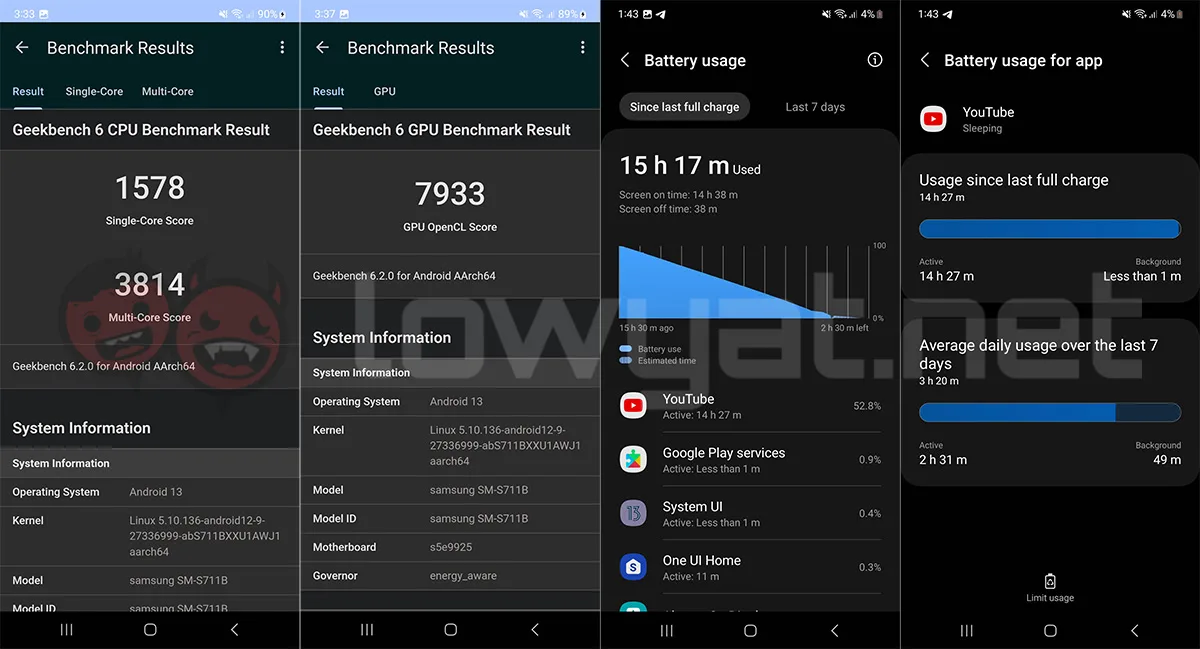 Samsung Galaxy S23 FE benchmark