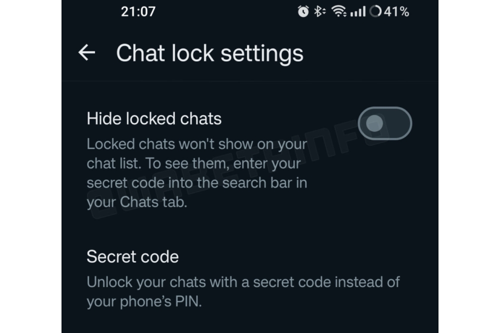 WhatsApp hide locked chats