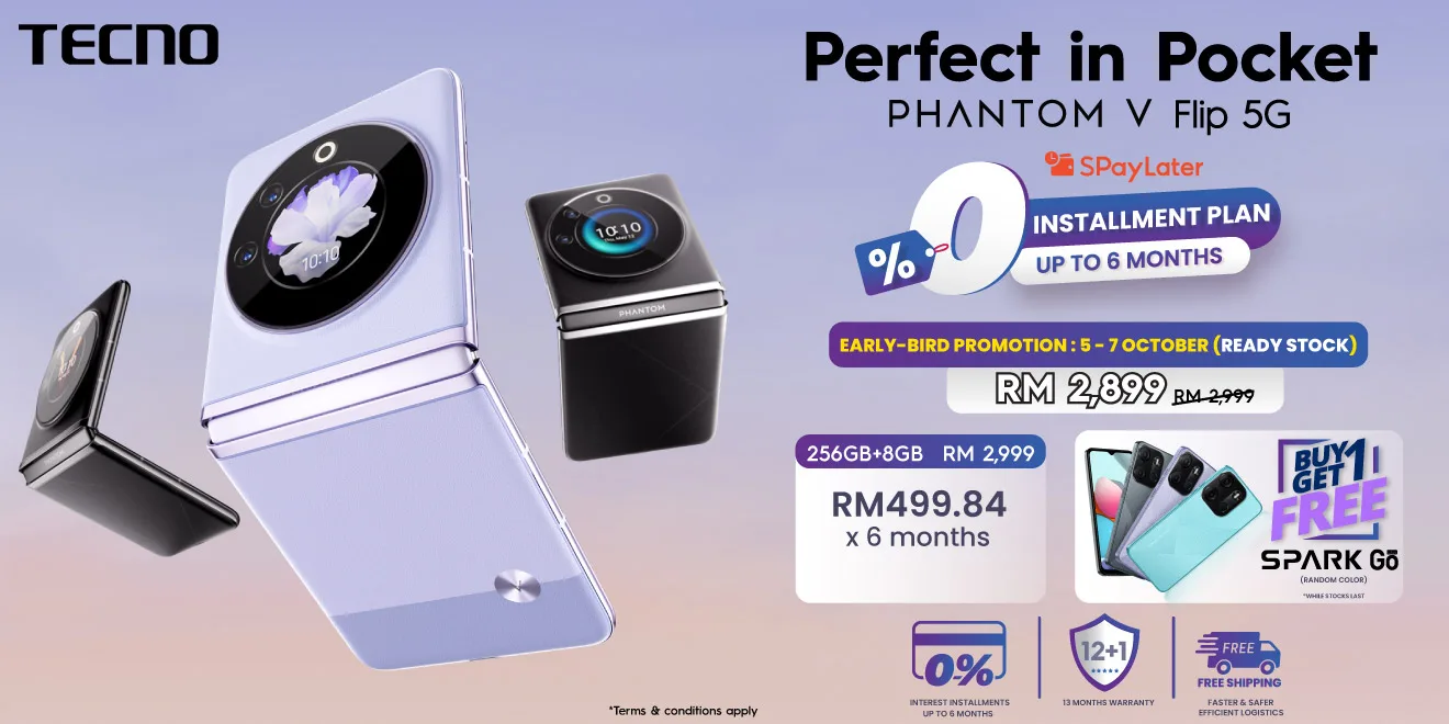 tecno phantom v flip
