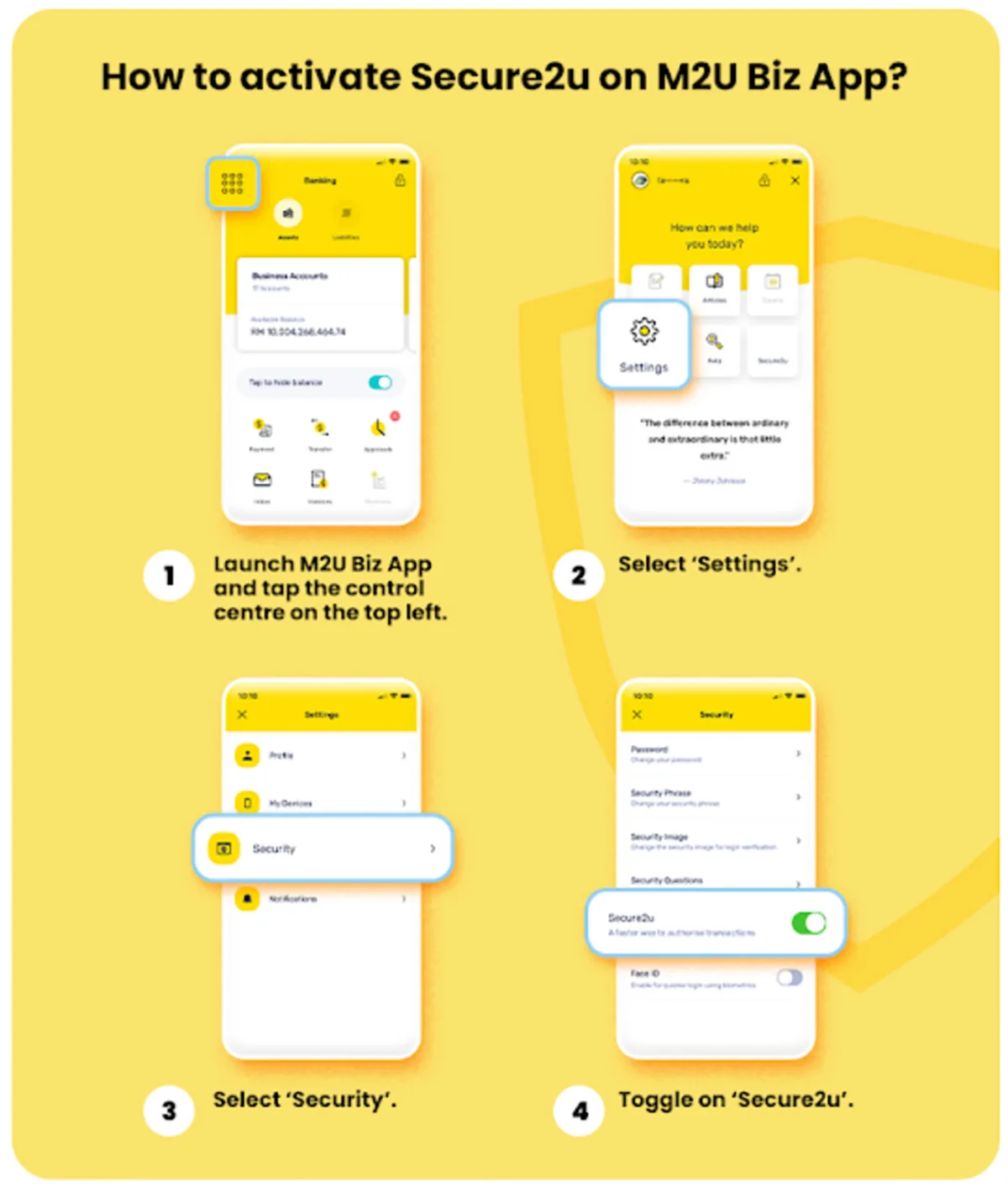 Maybank2u Biz Secure2u authorisation
