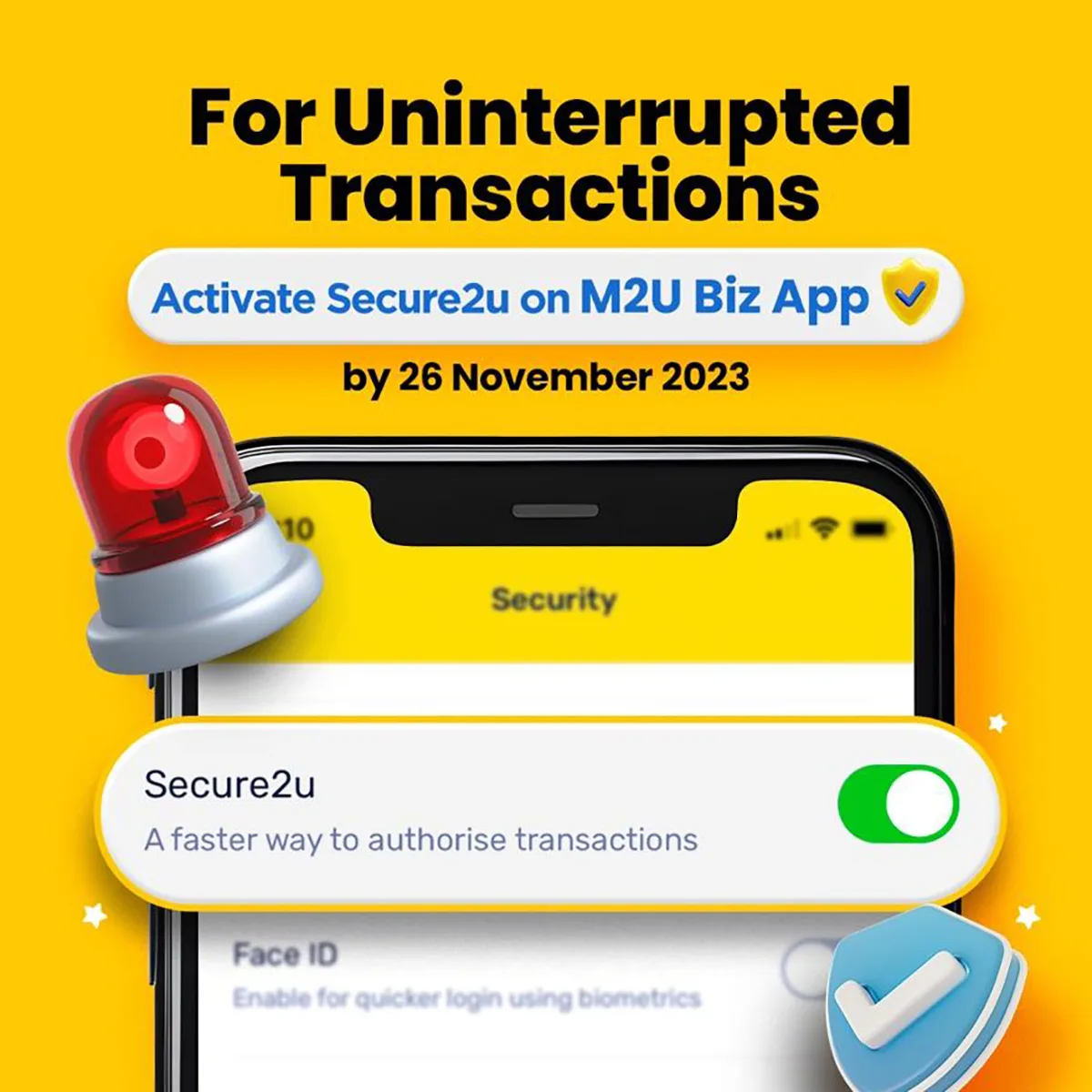 Maybank2u Biz Secure2u authorisation