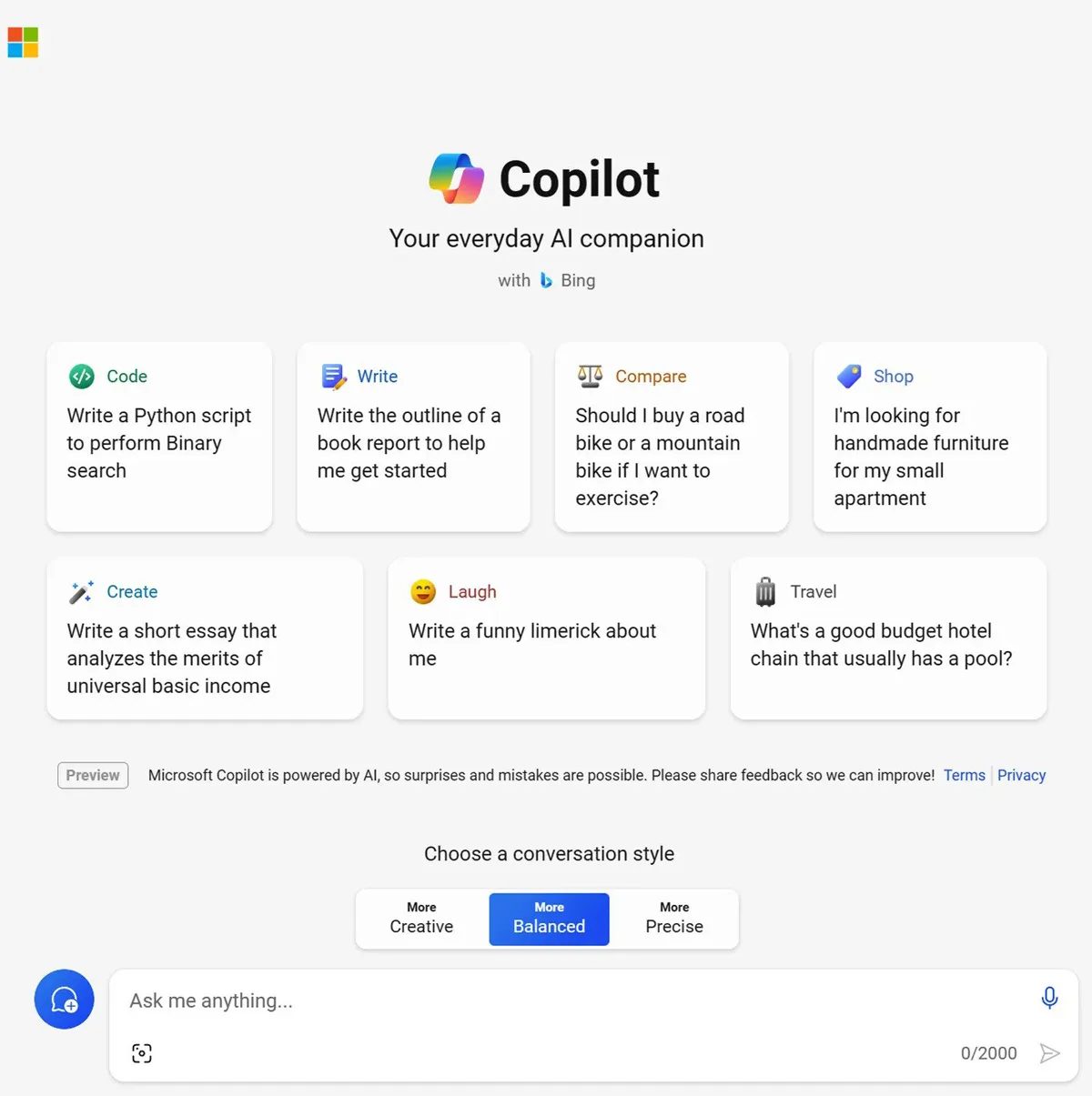 Microsoft Bing Chat rebrand to Copilot