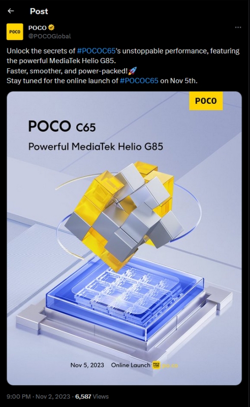 POCO C65 launch event Twitter