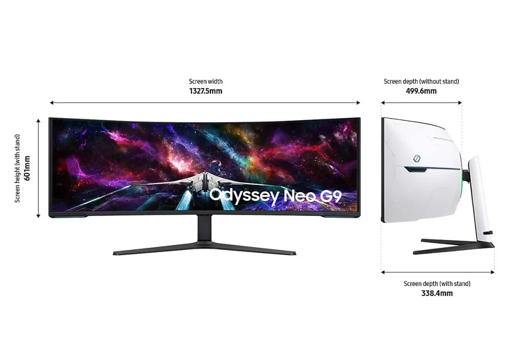 Samsung Odyssey Neo G9 measurements