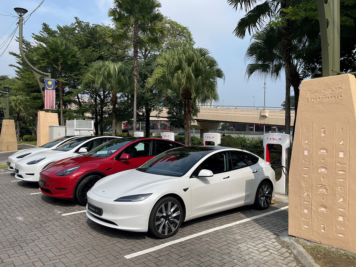 Tesla Supercharger Sunway Pyramid launch