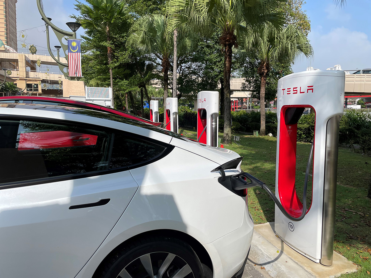 Tesla Supercharger Sunway Pyramid launch