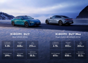 Xiaomi SU7 specs. (Image source: Lei Jun via X.)