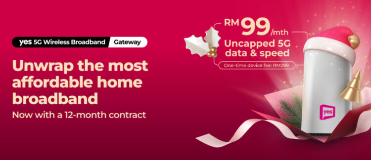 Yes 5G Christmas Wireless Broadband promo