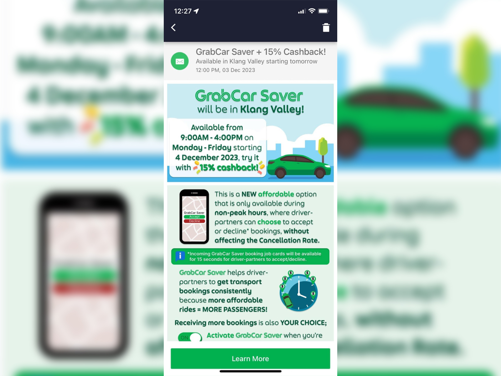grab grabcar saver