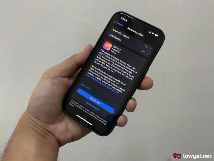 Apple iOS 17.2 iPhone 15 Pro update