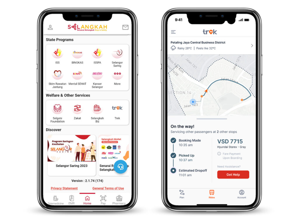 Selangor S Selangkah App Integrates Trek Rides Van Hailing Service Selangor S Selangkah App Integrates Trek Rides Van Hailing Service