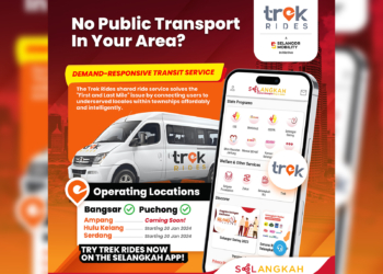 selangkah trek rides van hailing drt