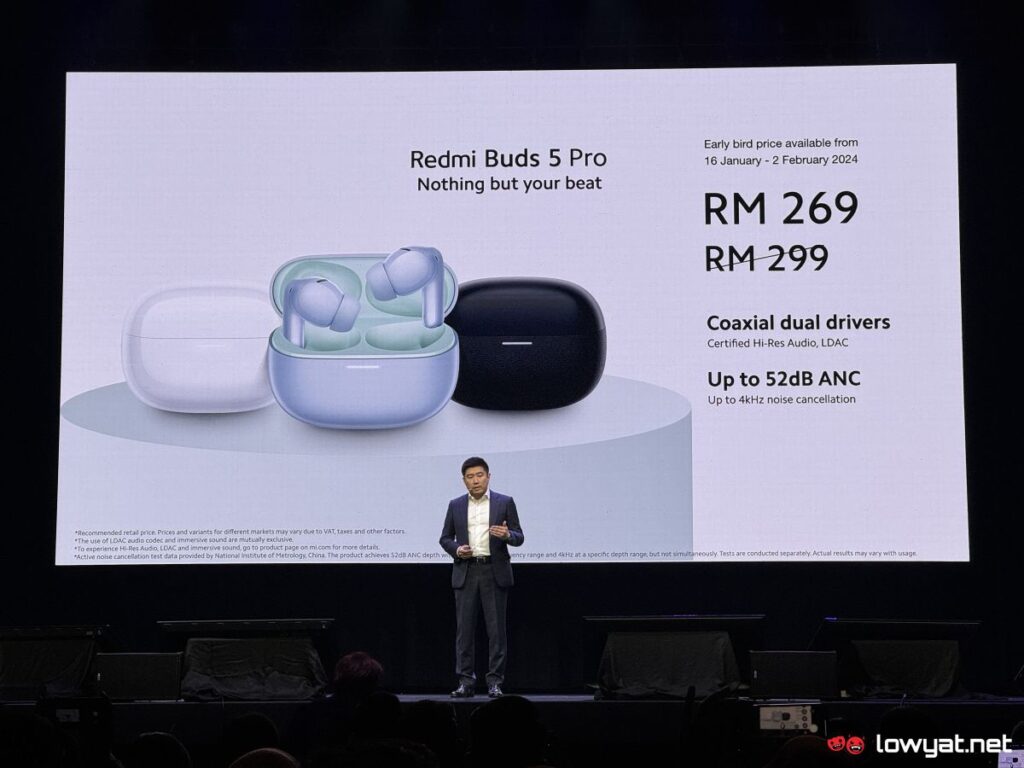 Redmi Buds 5, Buds 5 Pro Malaysia: Up to 52dB ANC; from RM199