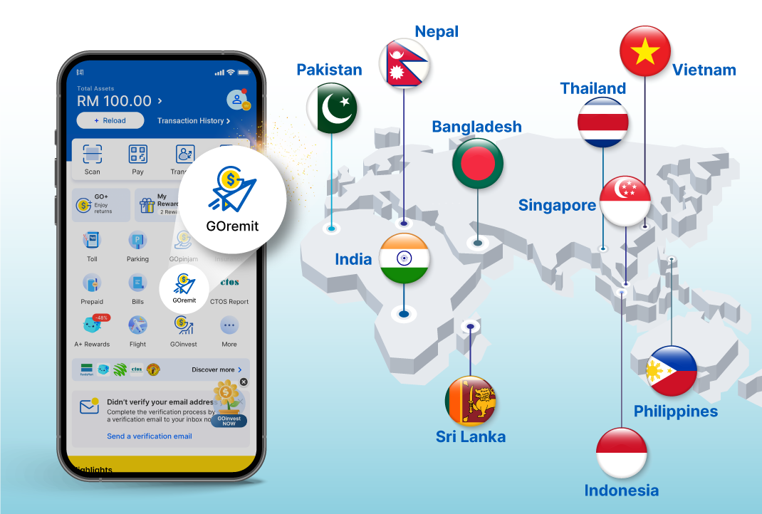 Touch 'n Go eWallet Expands GOremit To Over 50 Countries – Lowyat.NET