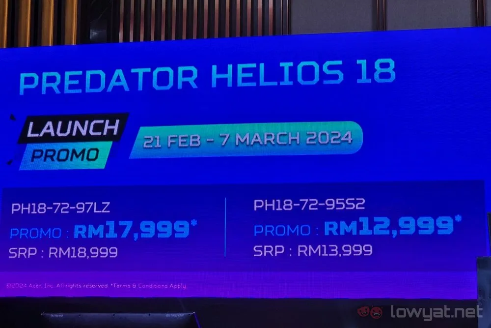 Predator Helios 18 prices