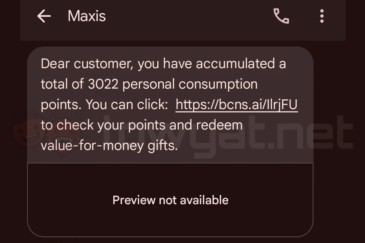 r00tk1t maxis phishing sms