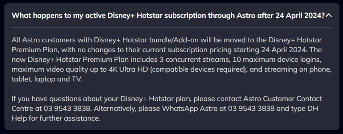 Astro Disney Plus Hotstar changes