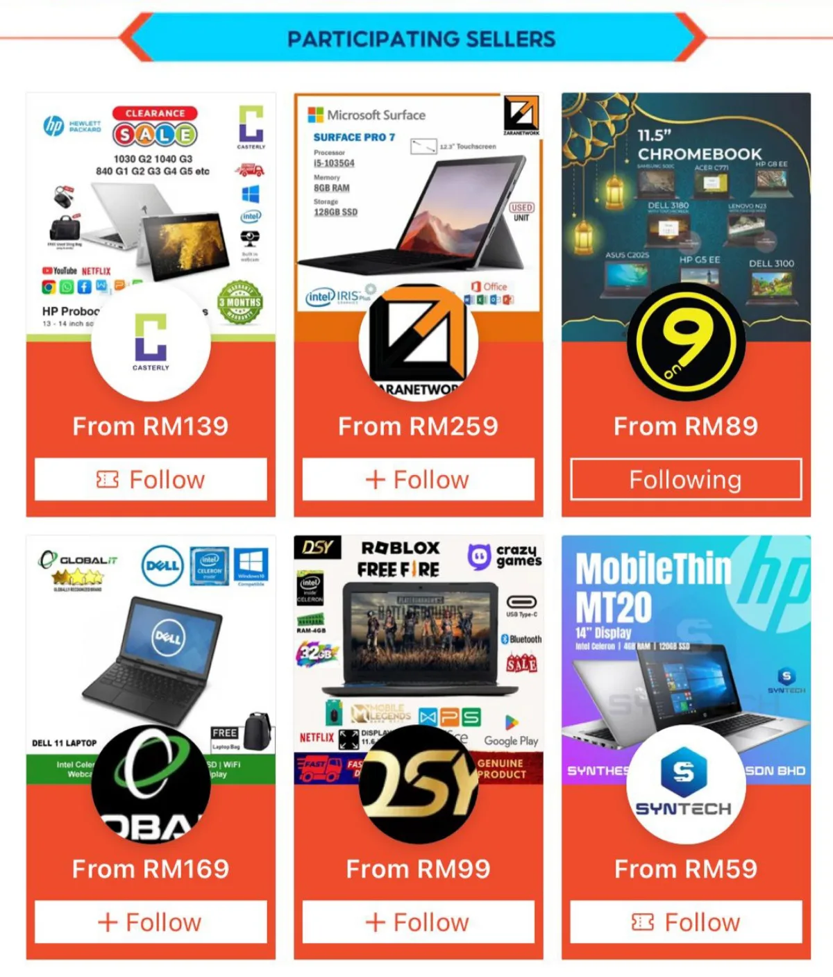 Shopee refurbished laptops