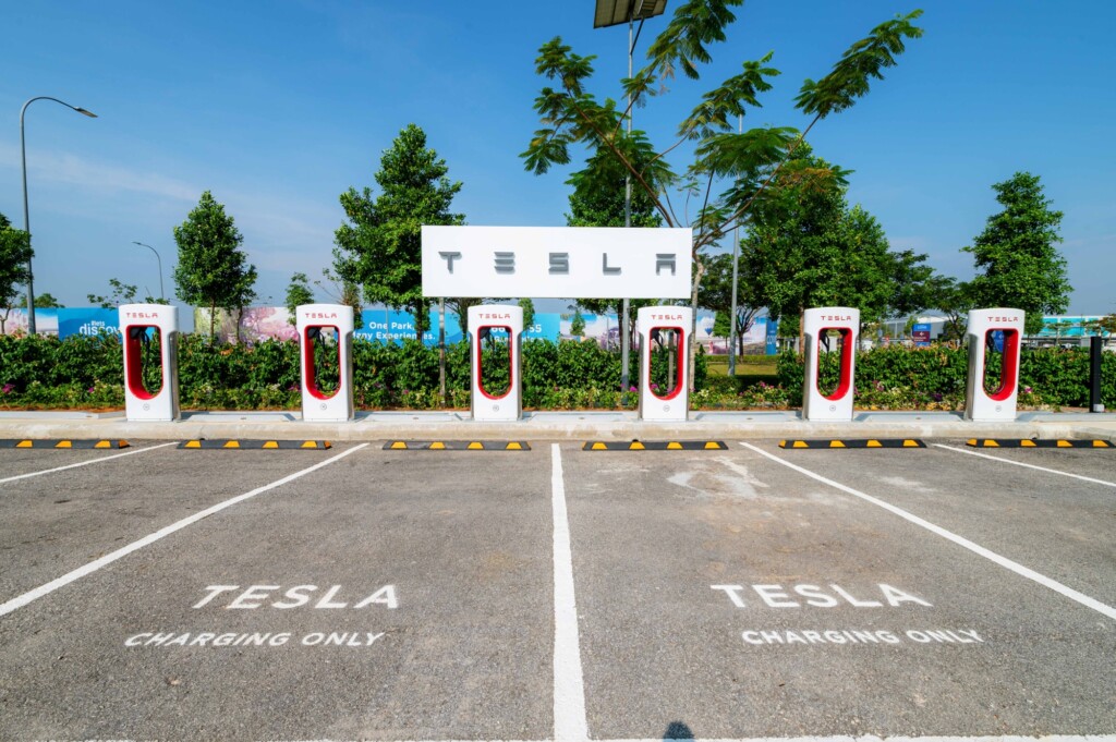 Tesla Supercharger Gamuda Cove chargers