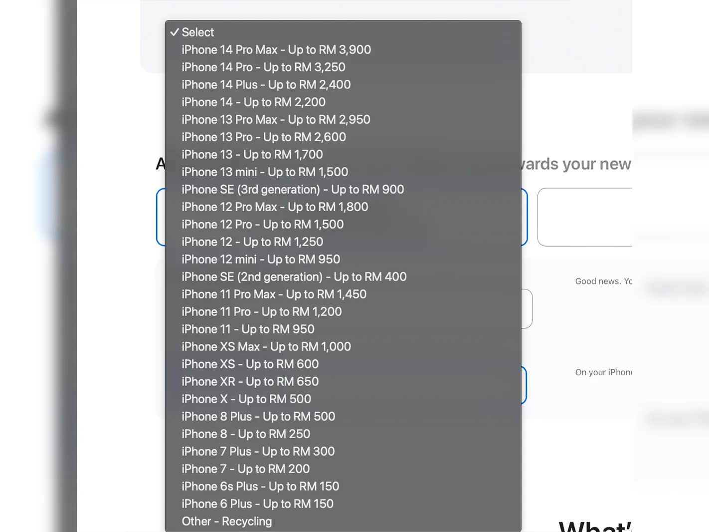 apple trade in programme