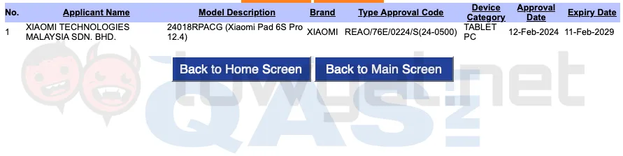xiaomi pad 6s pro 12.4 sirim