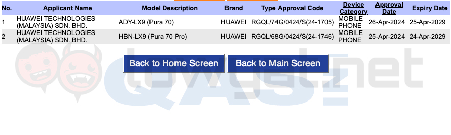 Huawei Pura 70 sirim