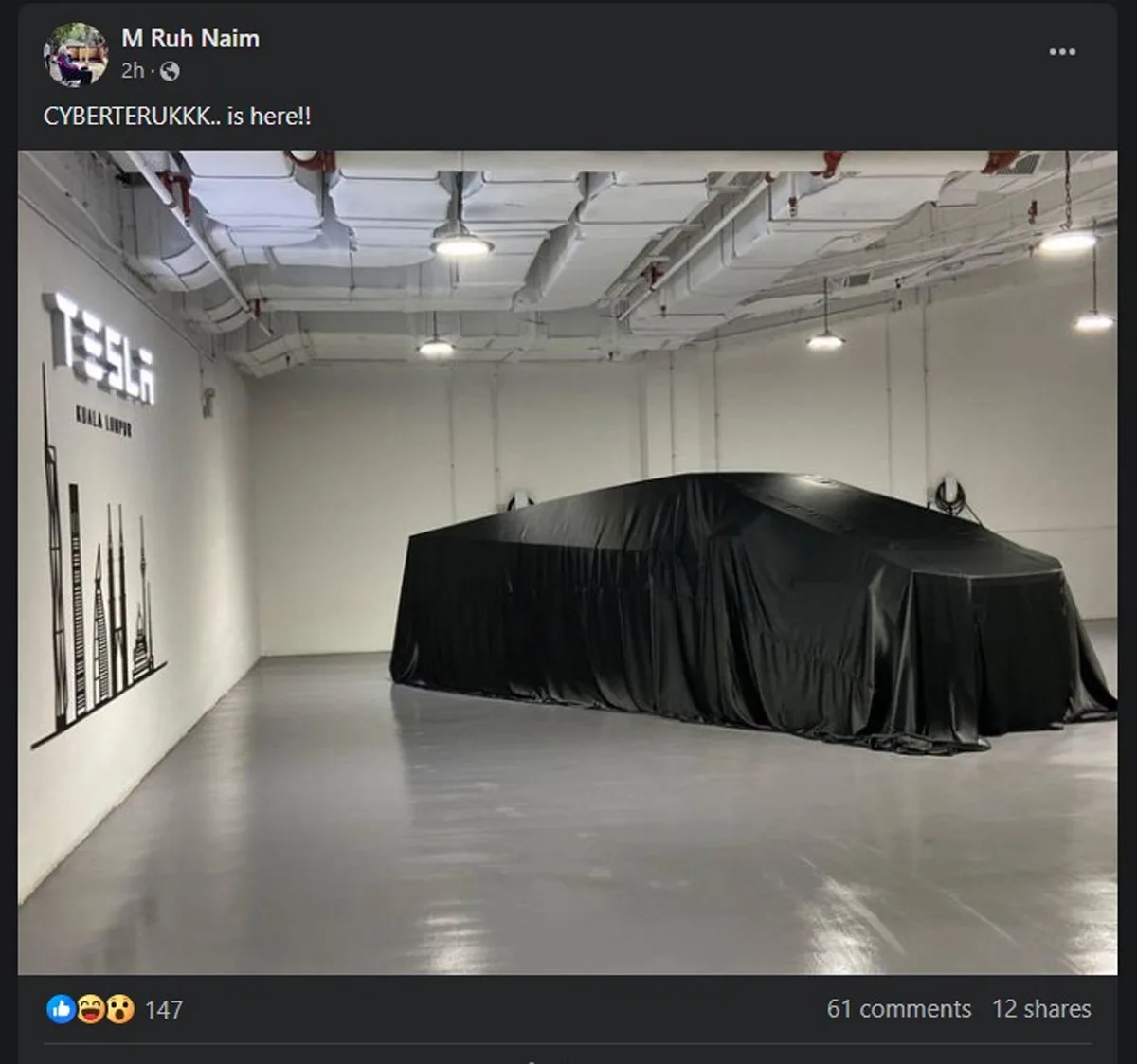 Tesla Cybertruck spotted in Malaysia