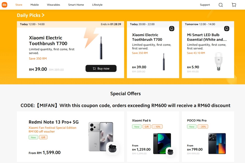 Xiaomi webstore